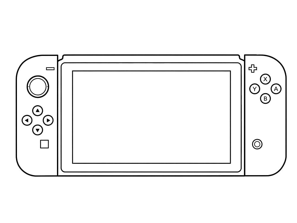 Desenho de Nintendo Switch Imprimivel Grátis para Colorir