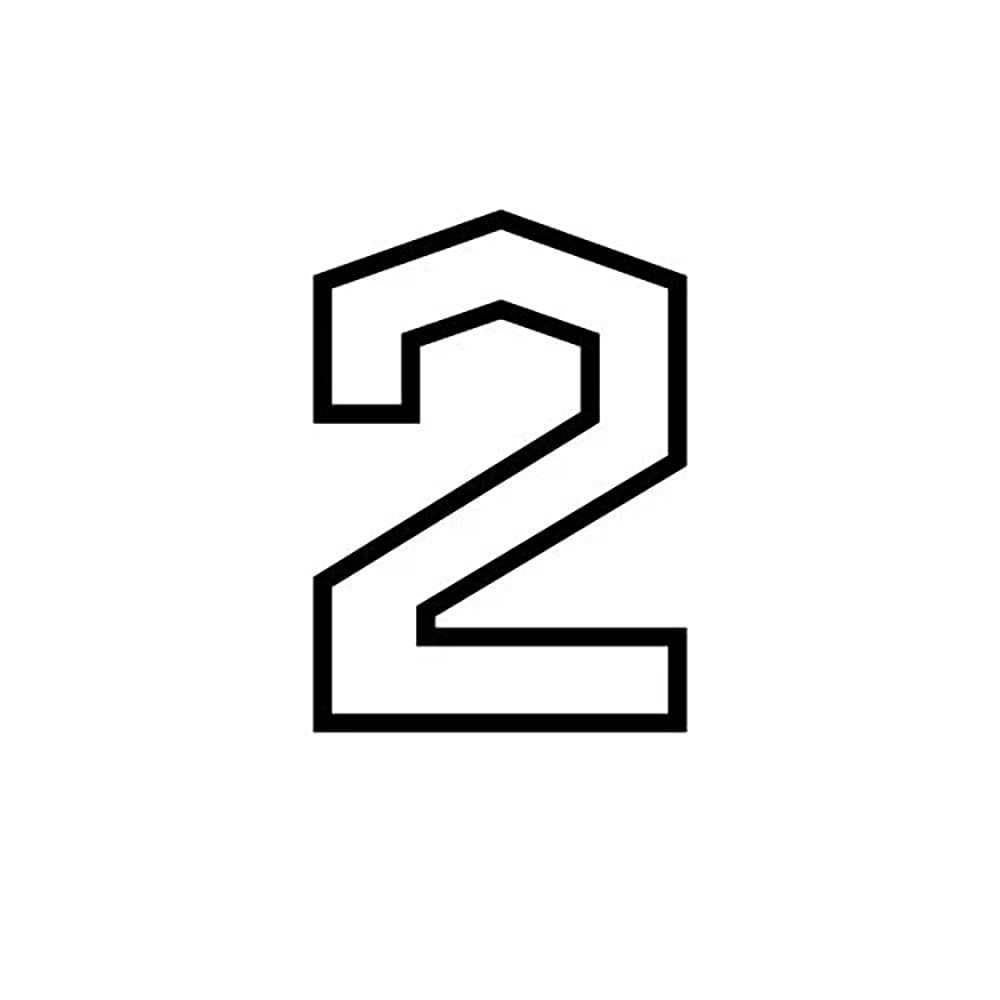 Desenho de Geometria Número 2 para Colorir e Pintar