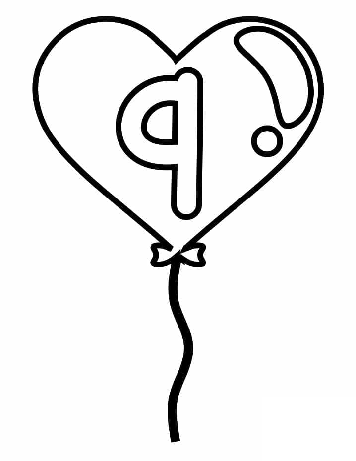 Desenho de Balão Número 9 para Colorir e Pintar