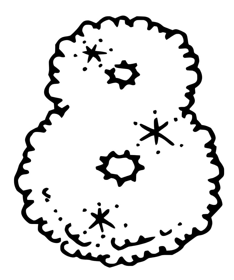 Desenho de Imagem do Número 8 para Colorir e Pintar
