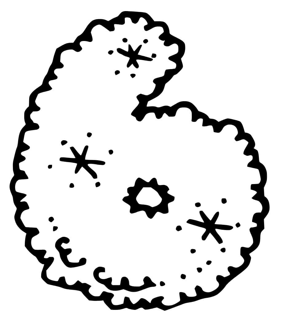 Desenho de Número 6 Grátis para Colorir e Pintar