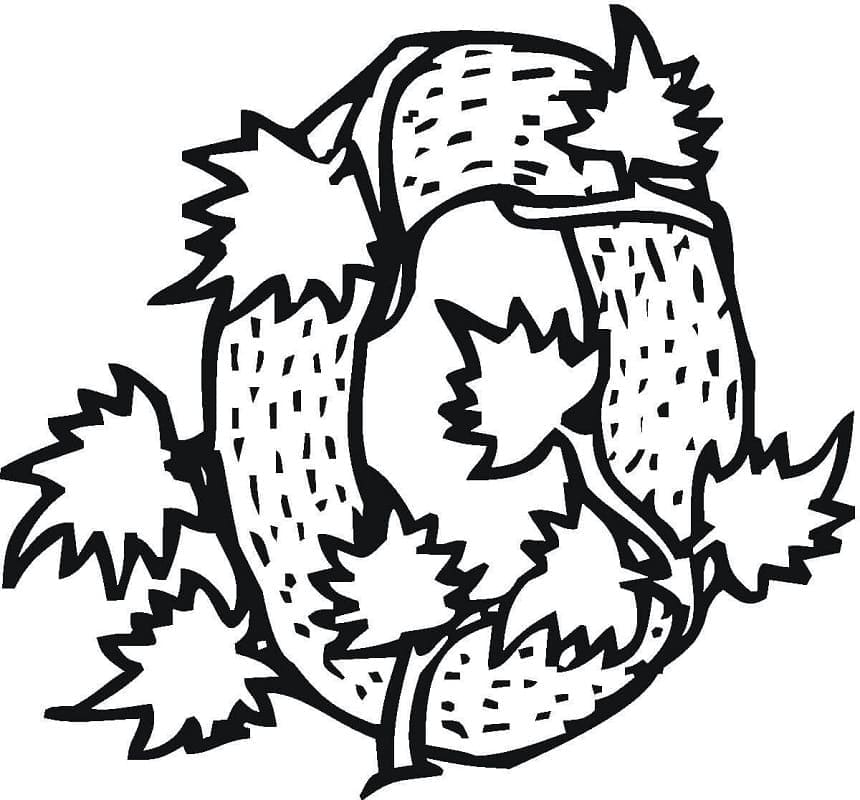 Desenho de Número 0 Grátis para Crianças para Colorir e Pintar