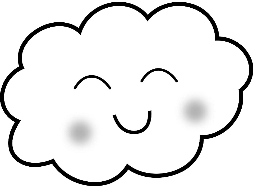Desenho de Nuvem para Colorir Pdf e Pintar