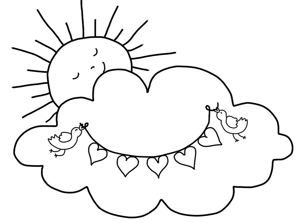 Desenho de Nuvem para Pintar