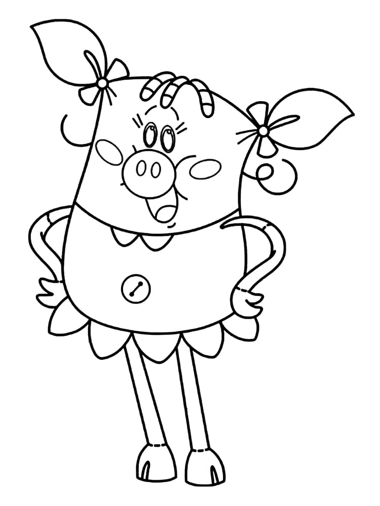 Desenho de Lila o Diário de Mika para Colorir e Pintar