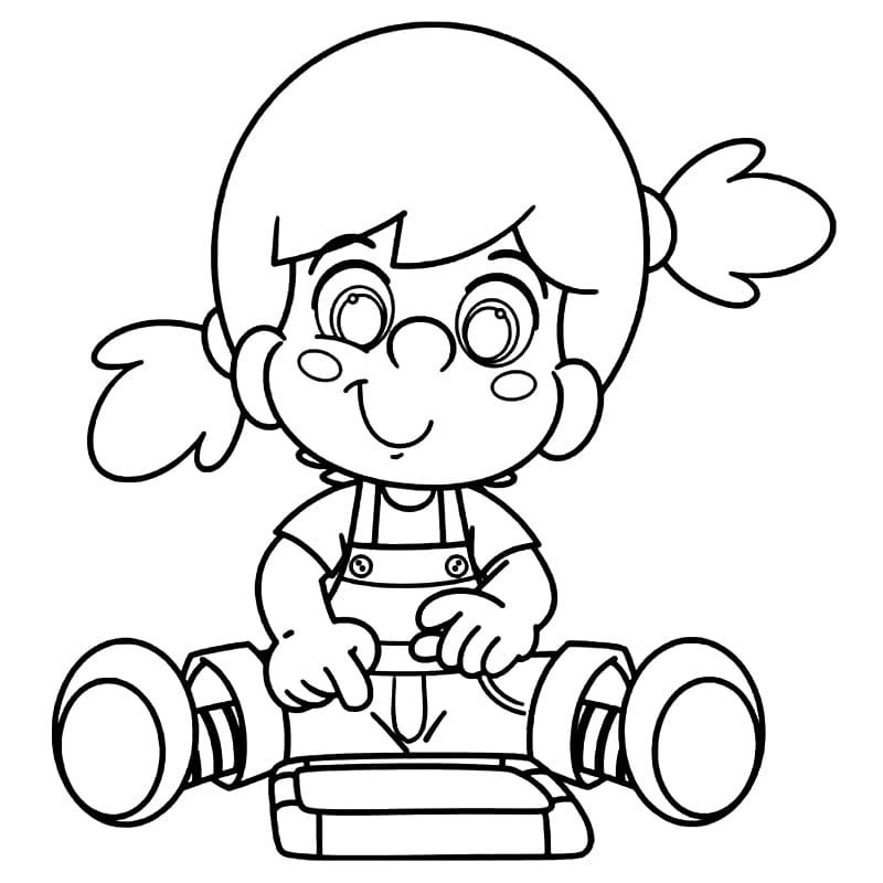 Desenho Pdf de o Diário de Mika para Imprimir e Pintar