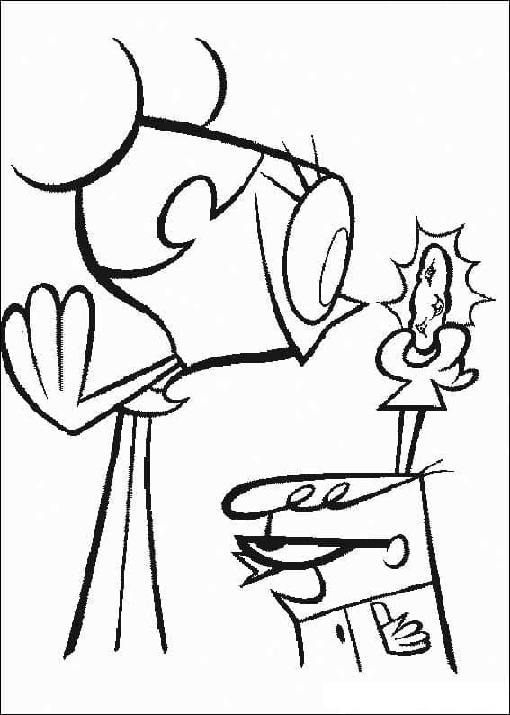 Desenho de o Laboratório de Dexter Grátis para Colorir e Pintar