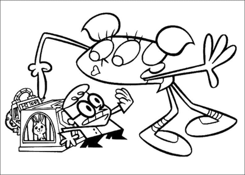 Desenho de o Laboratório de Dexter Imagens para Colorir e Pintar