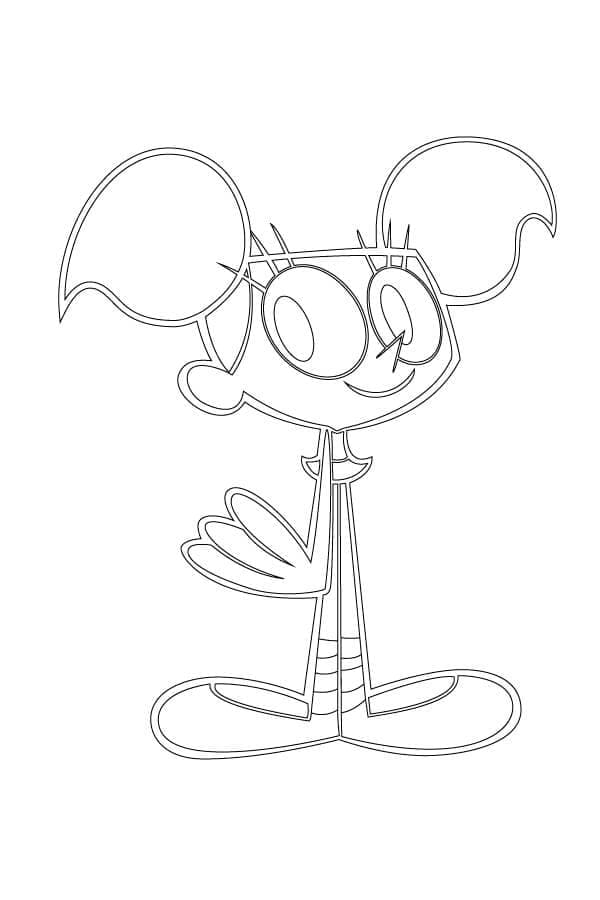 Desenho de o Laboratório de Dexter para Colorir e Pintar