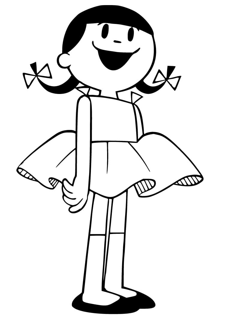 Desenho de Carolina de Menino Maluquinho para Colorir e Pintar