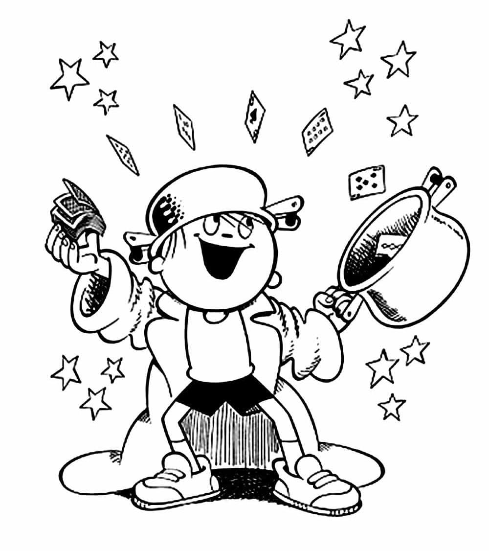 Desenho de Menino Maluquinho Engraçado para Colorir e Pintar