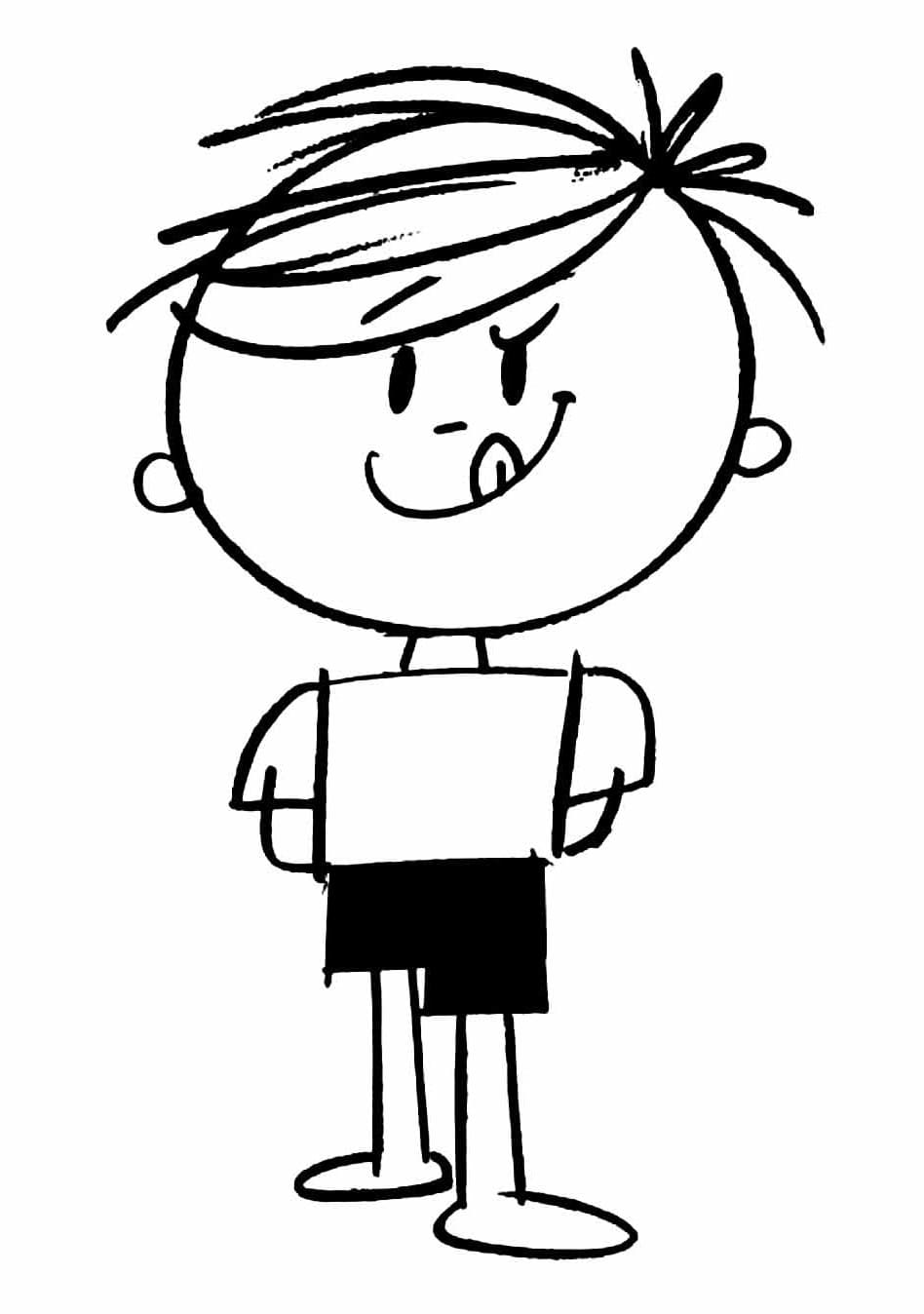 Desenho de Menino Maluquinho Grátis para Colorir e Pintar