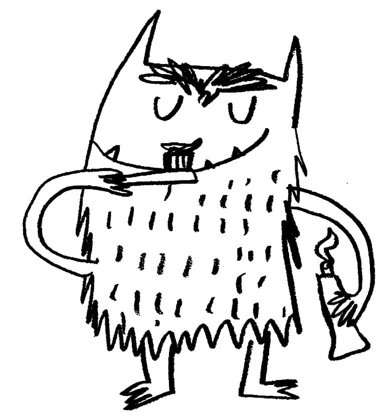 Desenho de o Monstro das Cores Atividades para Imprimir e Pintar