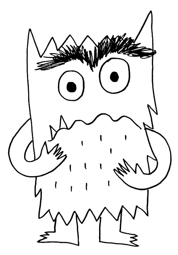 Desenho de o Monstro das Cores Baixar Imprimivel e Pintar