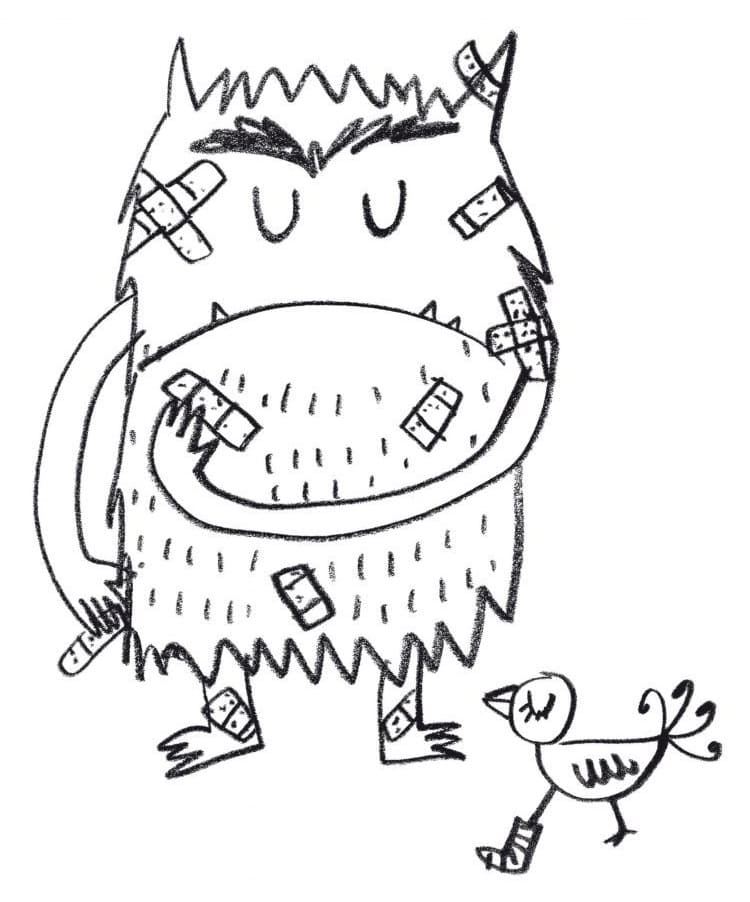 Desenho de o Monstro das Cores Download Pintar