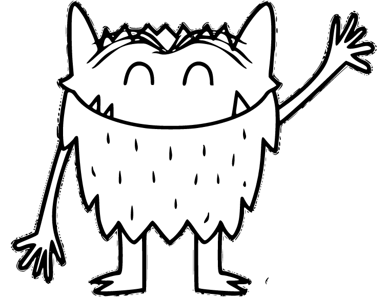 Desenho de o Monstro das Cores Grátis para Crianças para Colorir e Pintar