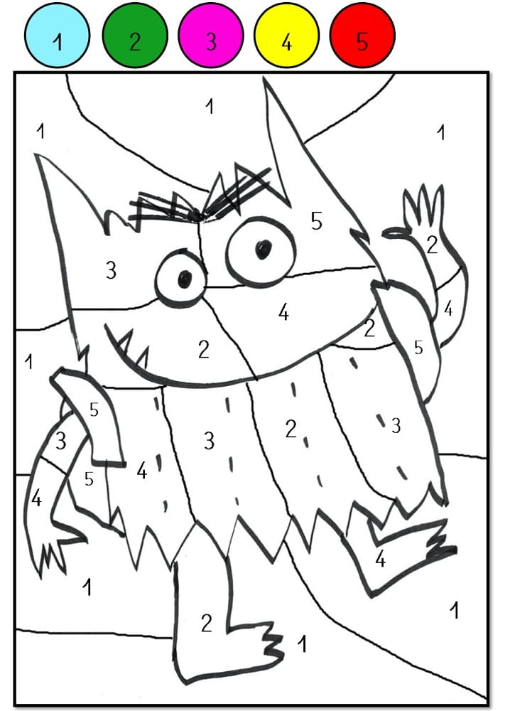 Desenho de o Monstro das Cores Imagens para Colorir e Pintar