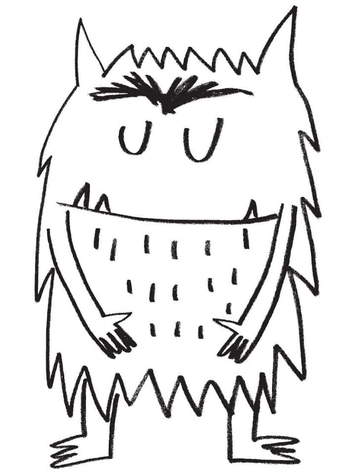 Desenho de o Monstro das Cores Infantil para Colorir e Pintar