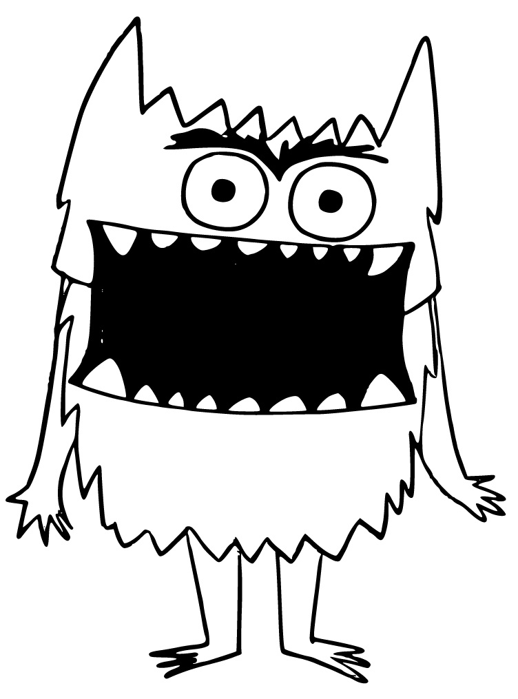Desenho de o Monstro das Cores para Crianças para Colorir e Pintar