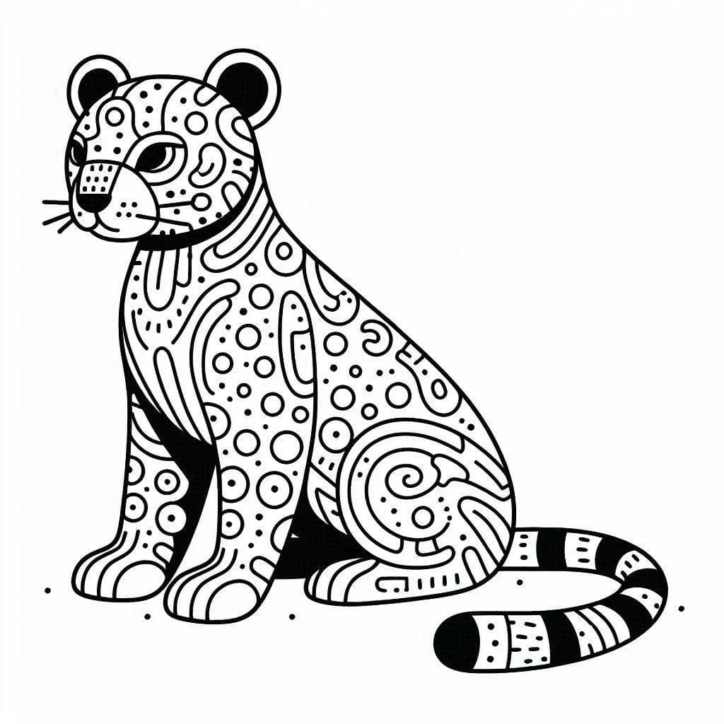 Desenho de Linda Onça para Colorir e Pintar