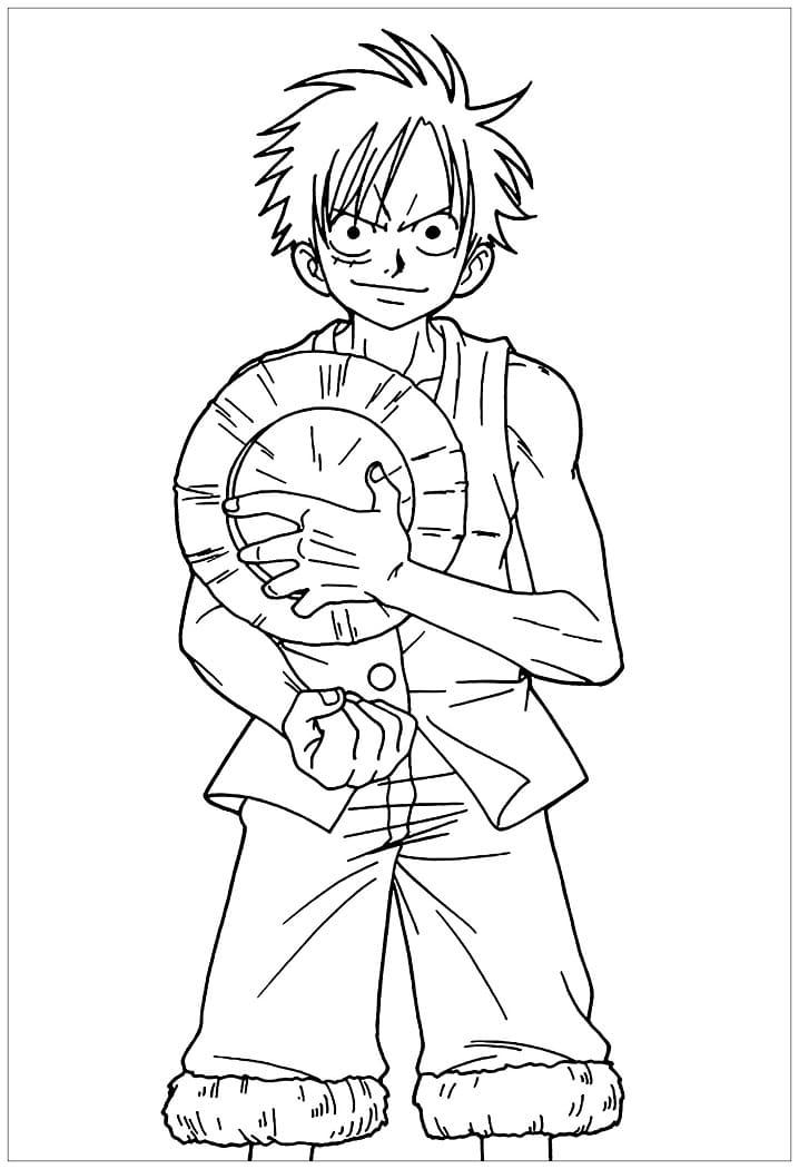 Desenho Luffy para Colorir e Pintar