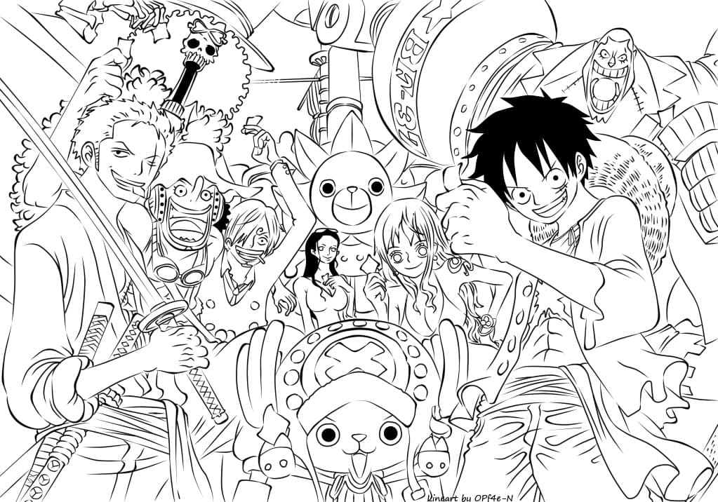 Desenho Personagens One Piece para Colorir e Pintar