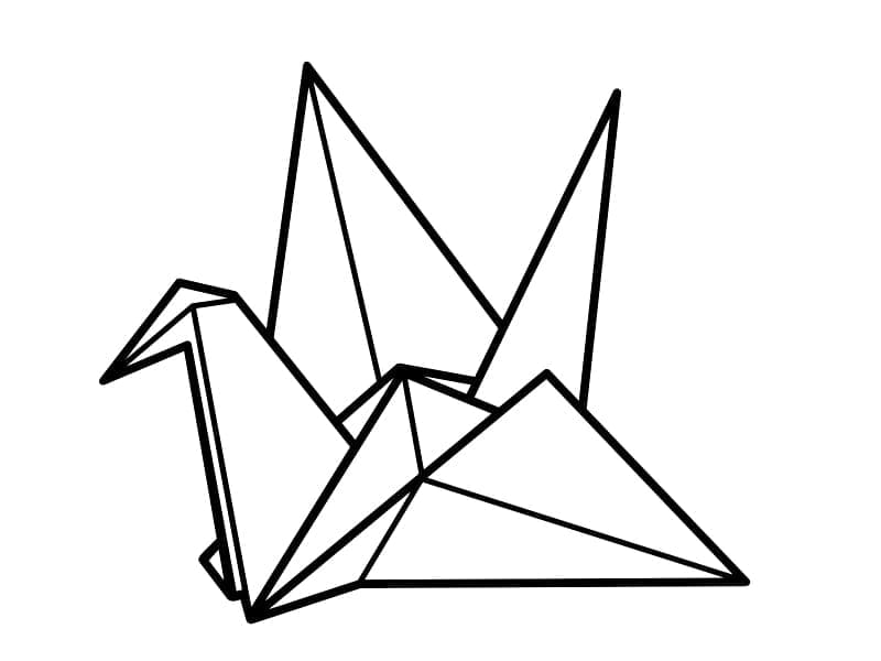 Desenho de Origami Grátis para Crianças para Colorir e Pintar