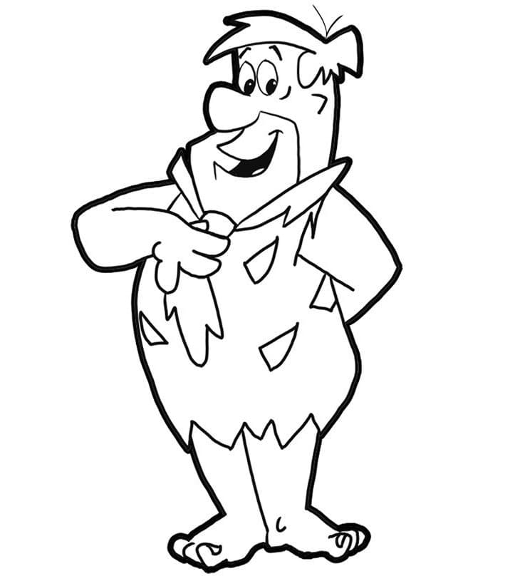 Desenho de Fred Flintstone para Colorir e Pintar