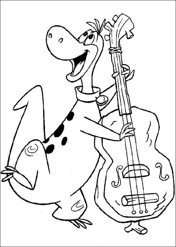 Desenho Dino Flintstone para Colorir e Pintar