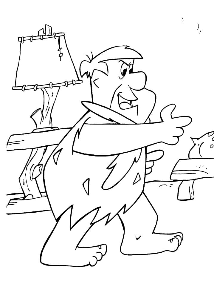 Desenho Fred Flintstone 4 para Colorir e Pintar
