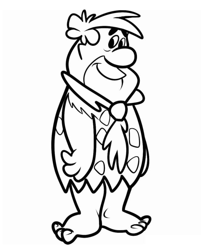 Desenho Fred Flintstone e Pintar