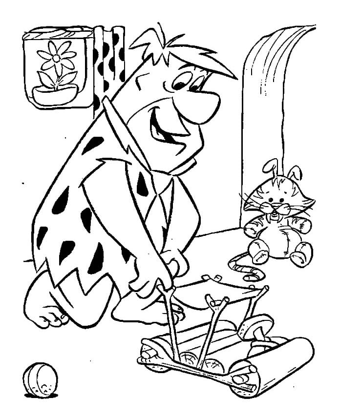 Desenho Fred Flintstone para Colorir e Pintar