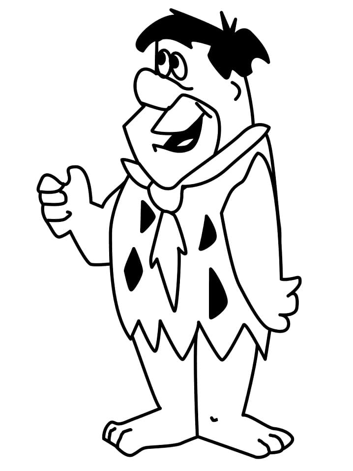 Desenho Pdf do Fred Flintstone para Colorir e Pintar