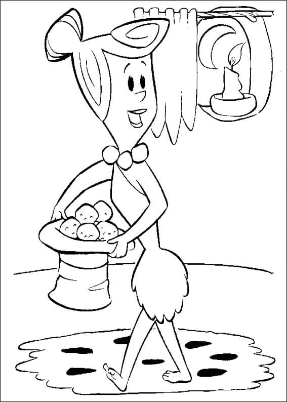 Desenho Wilma Flintstone para Colorir e Pintar