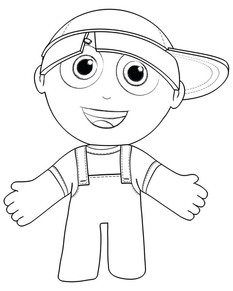 Desenho de Pepinho para Colorir e Pintar