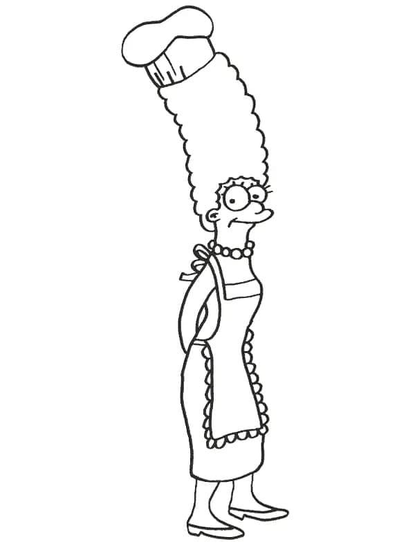 Desenho de Marge de os Simpsons para Colorir e Pintar