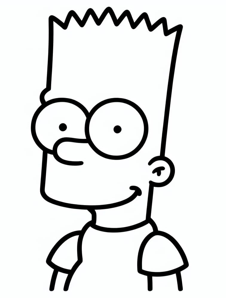 Desenho de Bart Simpson para Crianças para Colorir e Pintar