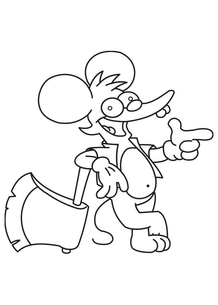 Desenho de Cocadinha dos Simpsons para Colorir e Pintar