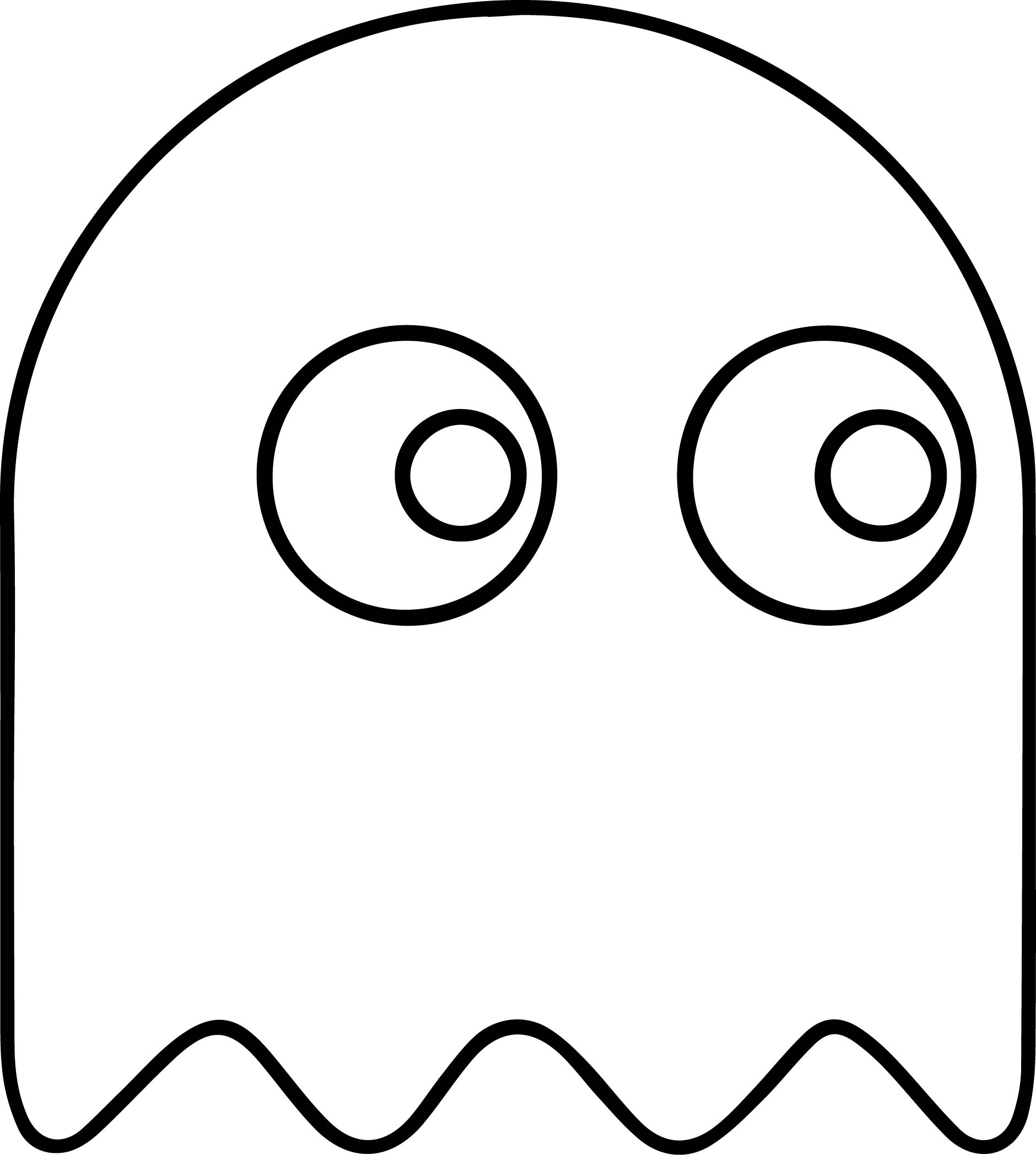 Desenho Fantasma do Pacman para Colorir e Pintar