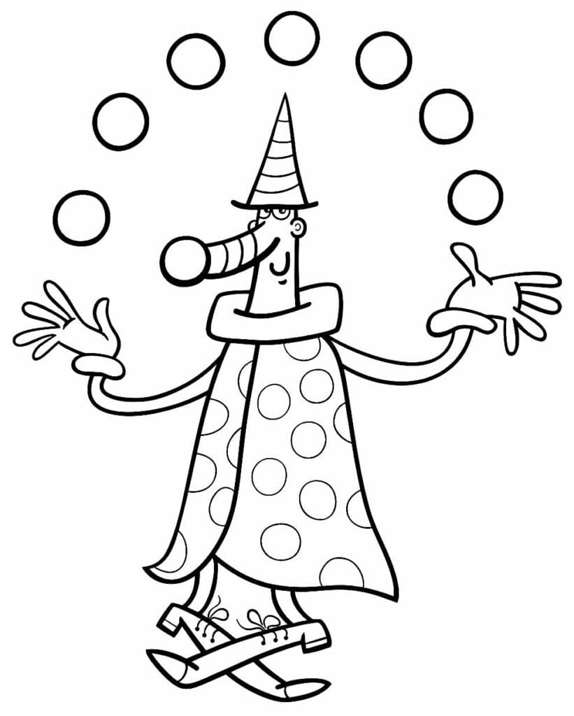 Desenho de Palhaço Muito Engraçado para Colorir e Pintar