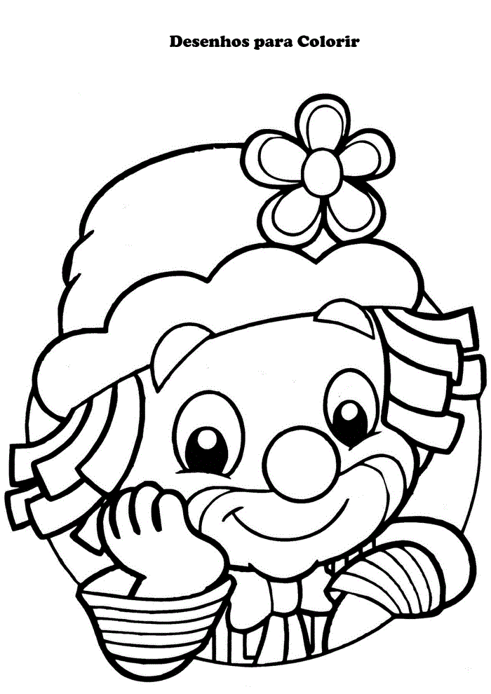Desenho Palhaço Baixar Grátis para Colorir e Pintar