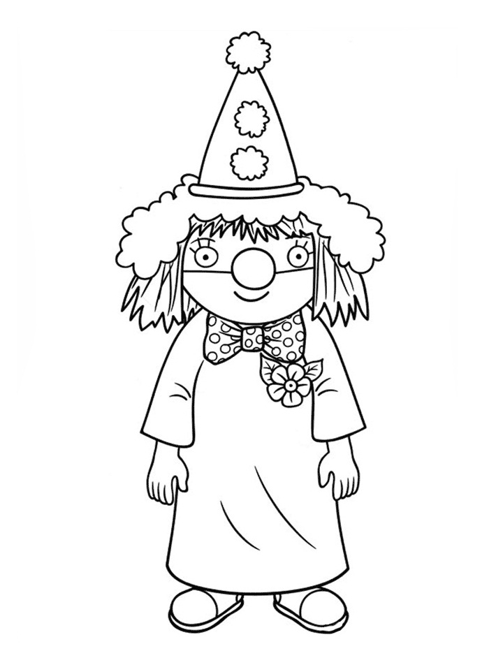 Desenho Palhaço Download Pdf para Colorir e Pintar