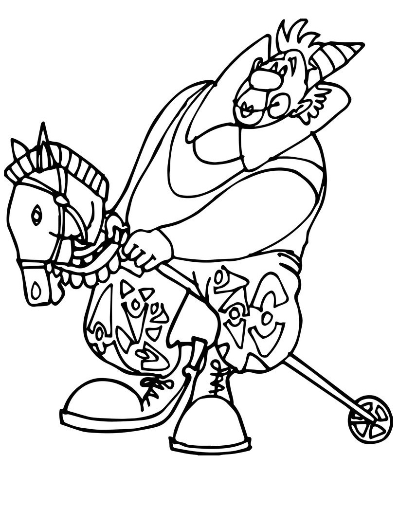 Desenho Palhaço Imprimivel para Pintar