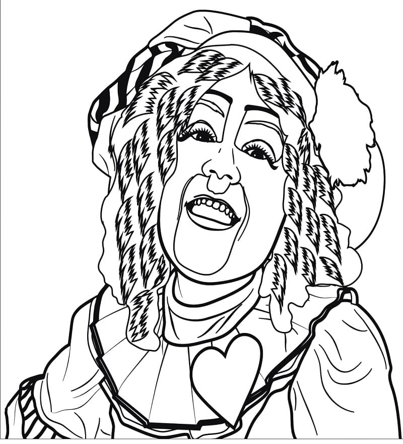 Desenho Palhaço para Colorir Giz de Cera e Pintar