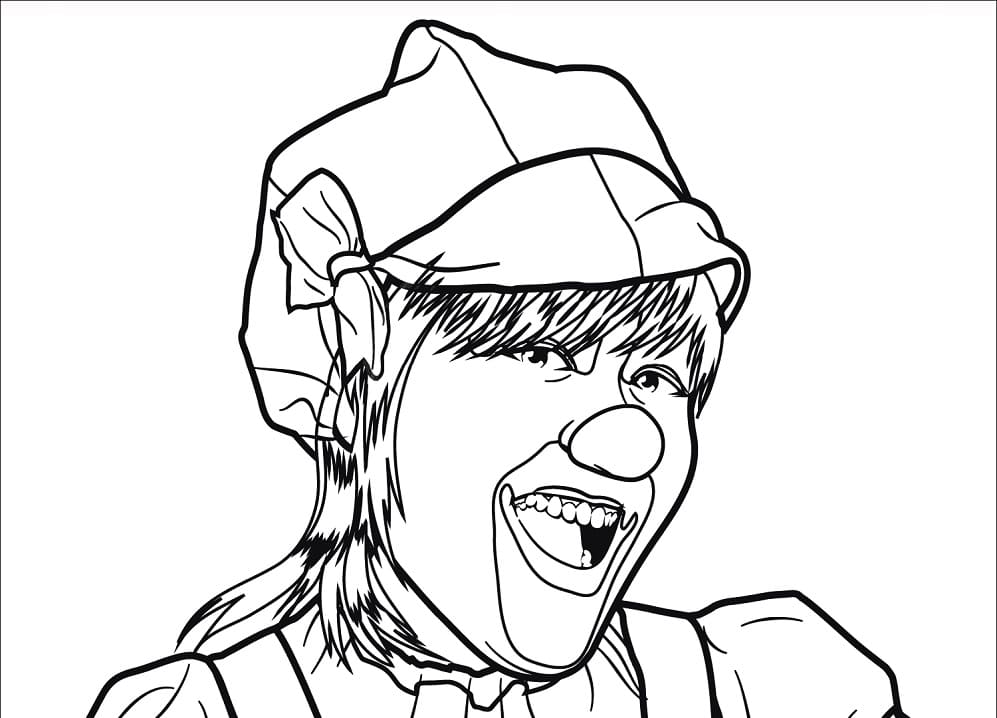 Desenho Palhaço para Colorir Tinta Guache e Pintar