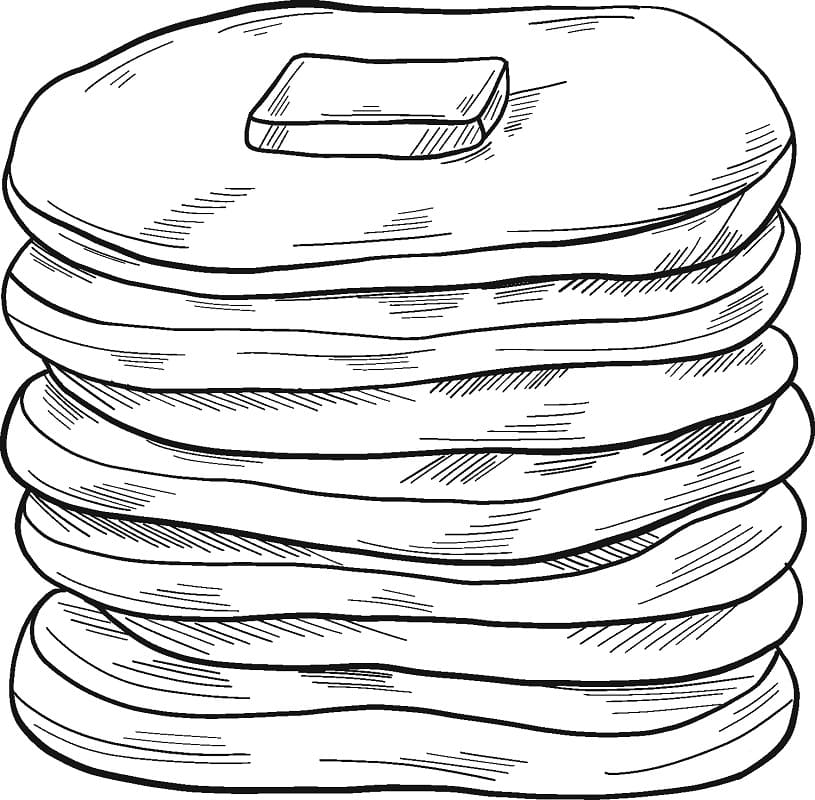 Desenho Panqueca Imprimivel para Pintar