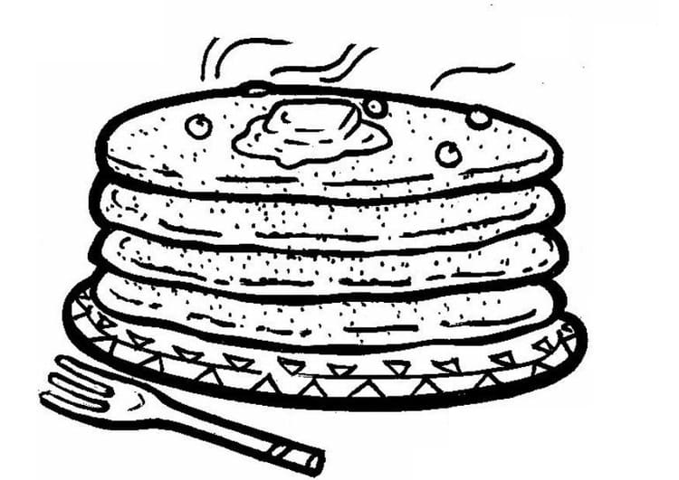 Desenho Panqueca para Colorir Tinta Guache e Pintar