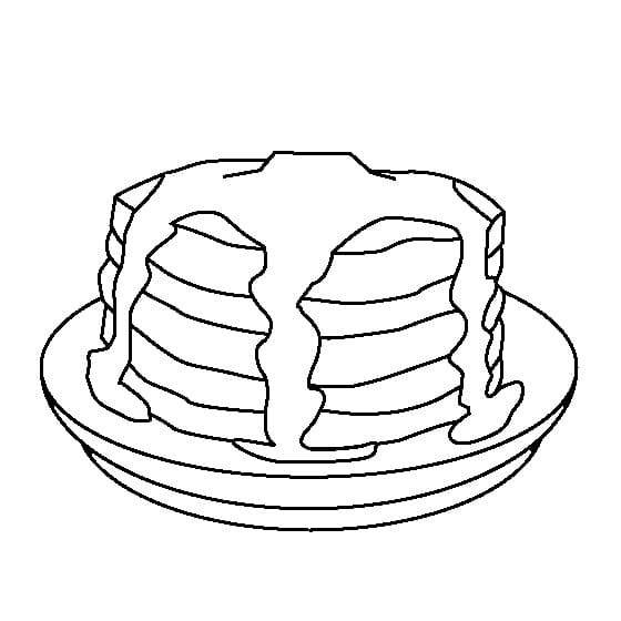 Desenho Panquecas Yummi para Colorir e Pintar