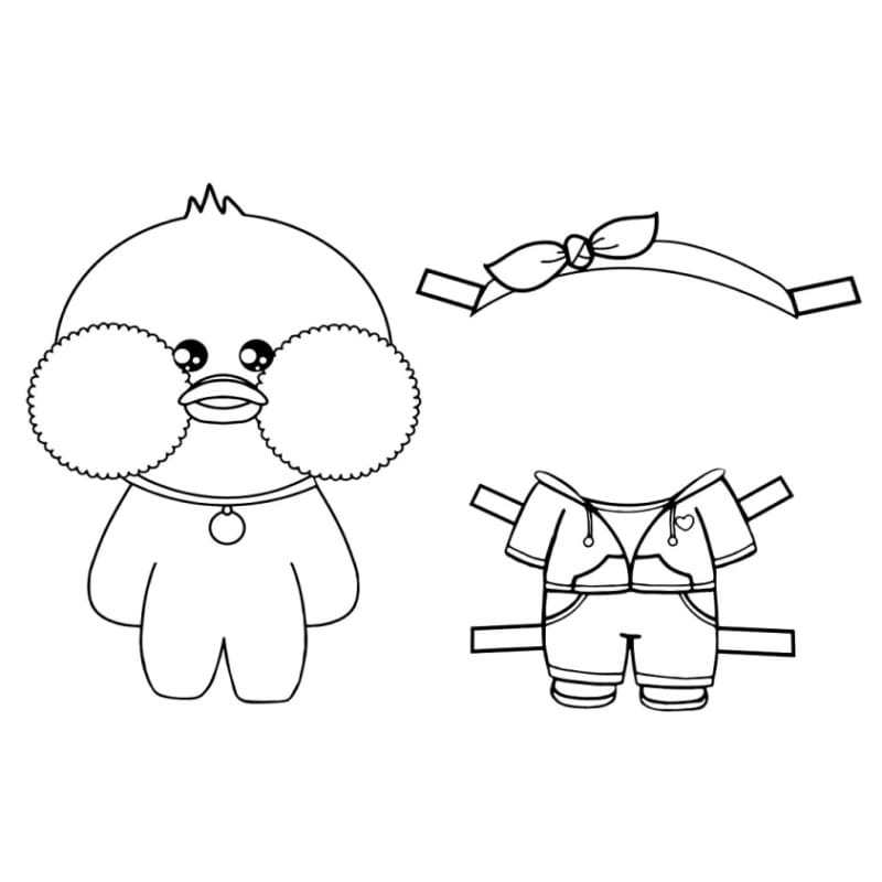 Desenho de Foto de Paper Duck para Colorir e Pintar