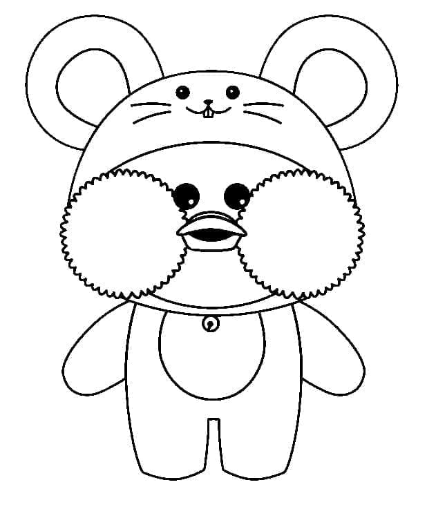 Desenho de Pato Lalafanfan para Crianças de 1 Ano para Colorir e Pintar